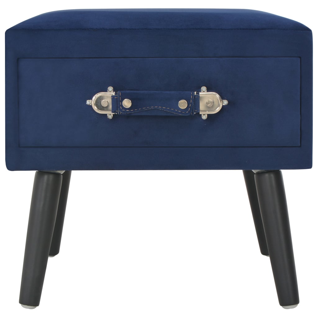 vidaXL Nachttisch Blau 40x35x40 Samt