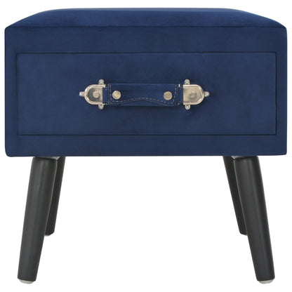 vidaXL Nachttisch Blau 40x35x40 Samt