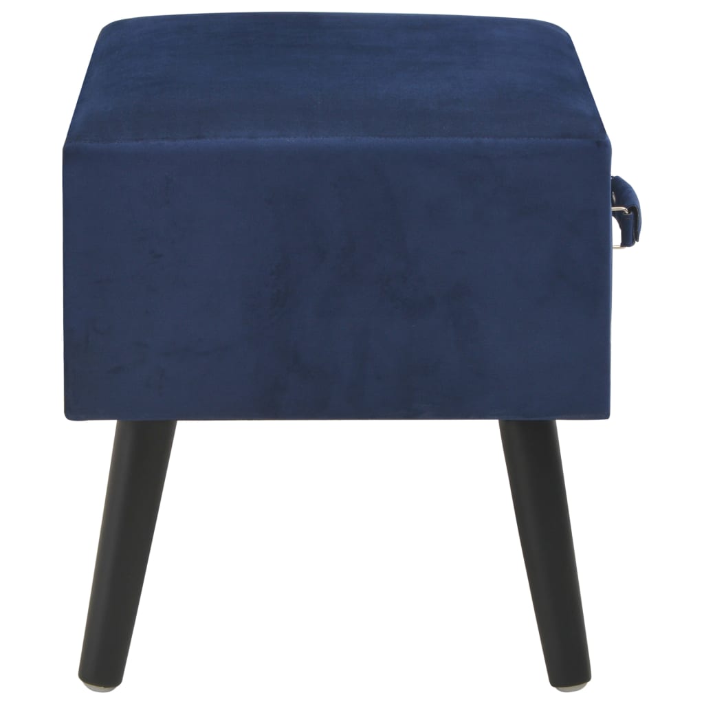 vidaXL Nachttisch Blau 40x35x40 Samt