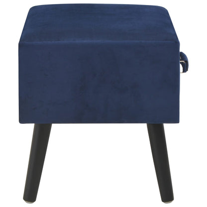 vidaXL Nachttisch Blau 40x35x40 Samt