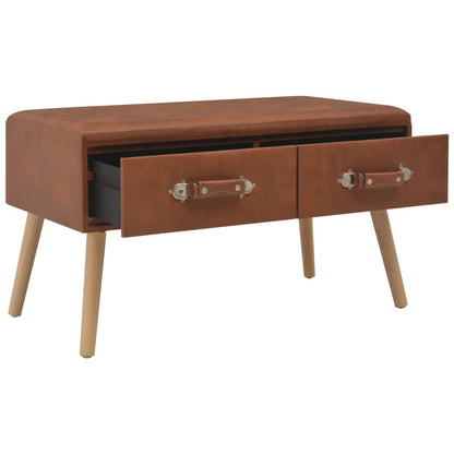 vidaXL Table basse marron 80x40x46 cm Similicuir