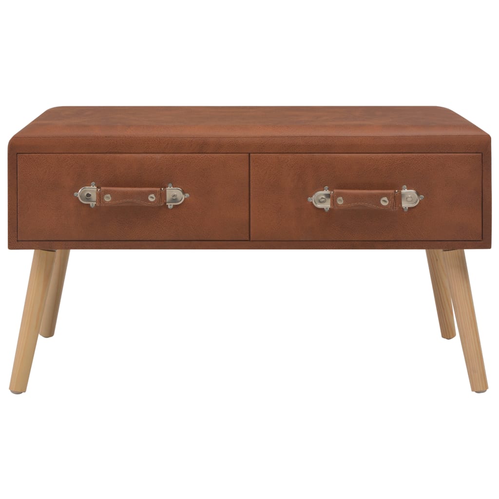 vidaXL Table basse marron 80x40x46 cm Similicuir