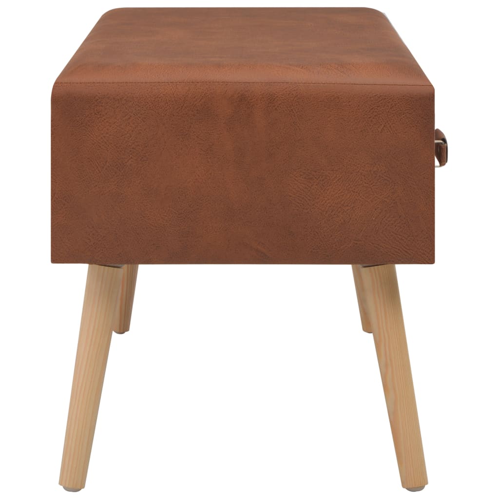 vidaXL Table basse marron 80x40x46 cm Similicuir