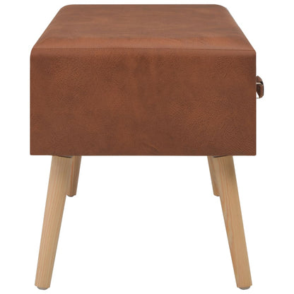 vidaXL Table basse marron 80x40x46 cm Similicuir