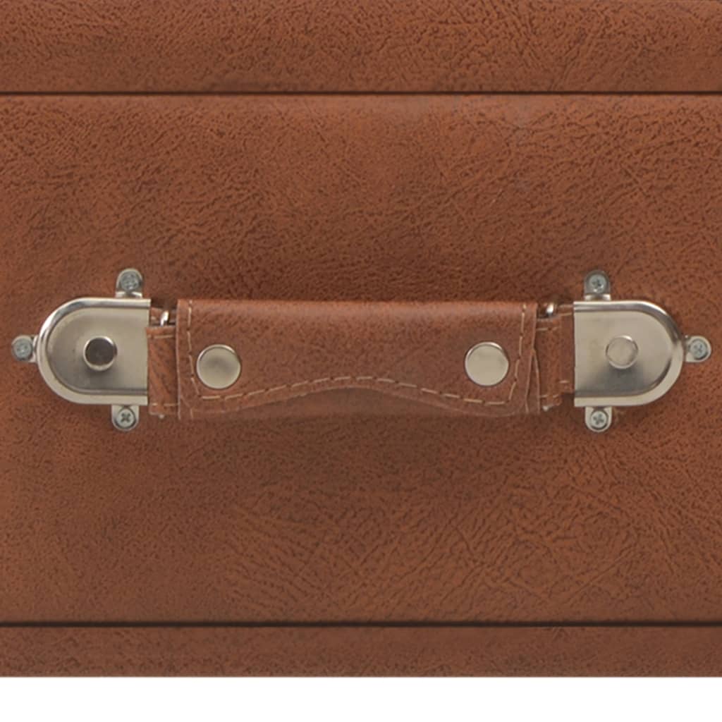 vidaXL Table basse marron 80x40x46 cm Similicuir