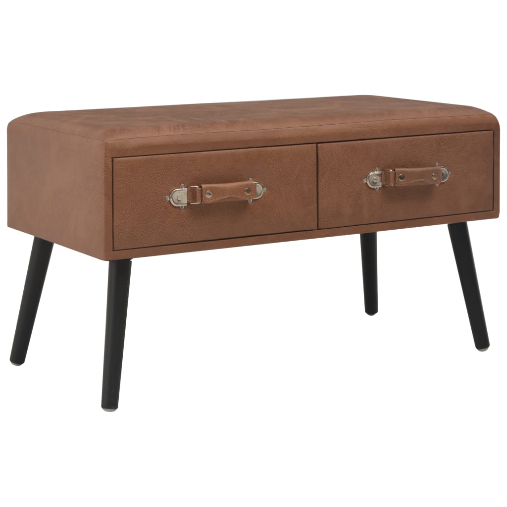 vidaXL Table basse marron foncé 80x40x46 cm Similicuir
