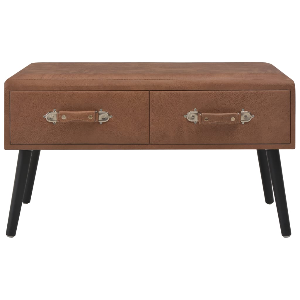 vidaXL Table basse marron foncé 80x40x46 cm Similicuir