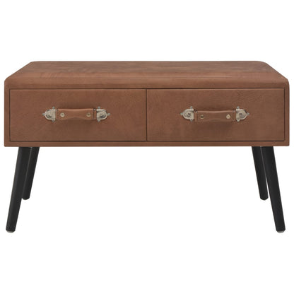 vidaXL Table basse marron foncé 80x40x46 cm Similicuir