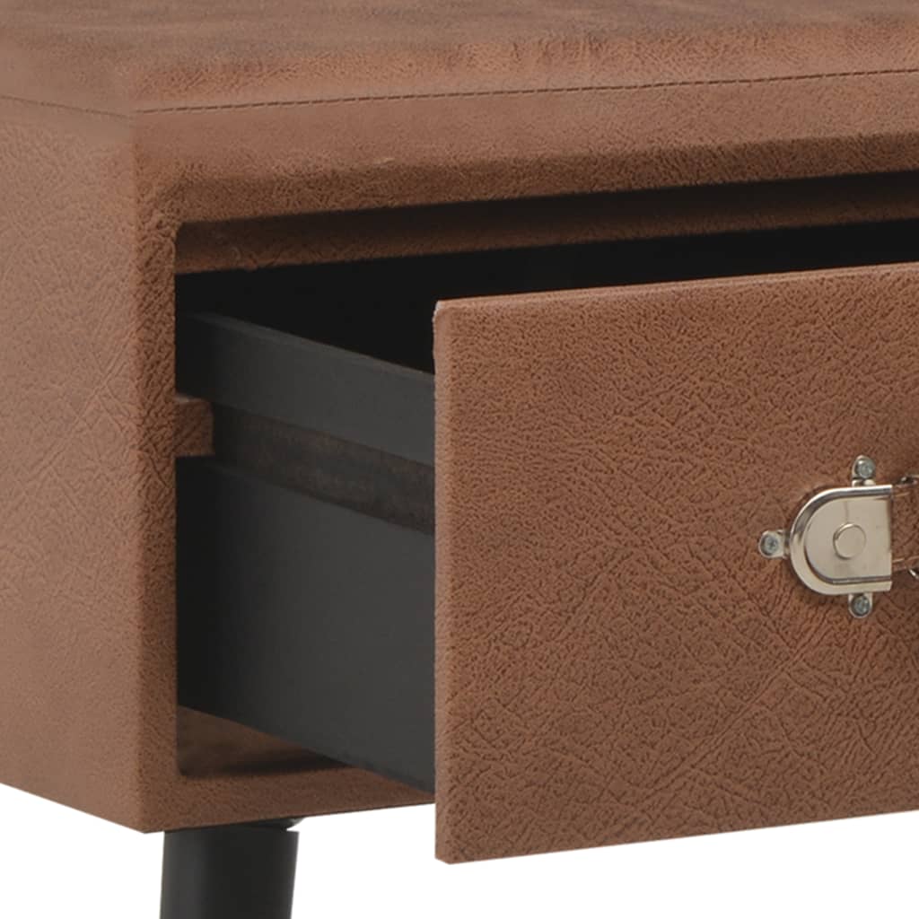 vidaXL Table basse marron foncé 80x40x46 cm Similicuir