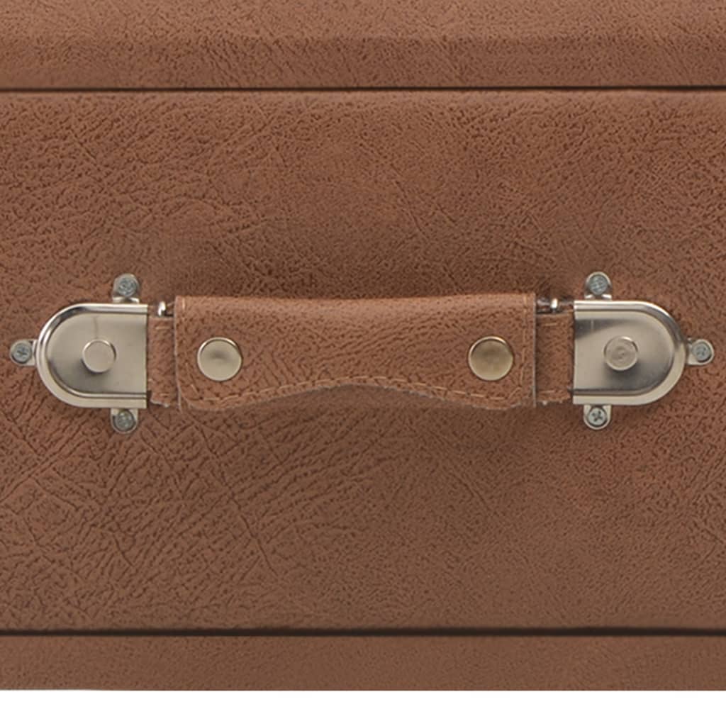 vidaXL Table basse marron foncé 80x40x46 cm Similicuir