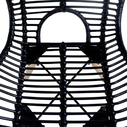 vidaXL Chaises de salle à manger 6 pcs Rotin naturel Noir