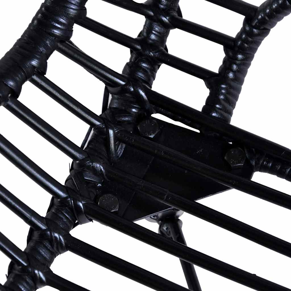 vidaXL Chaises de salle à manger 6 pcs Rotin naturel Noir