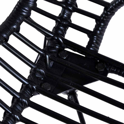 vidaXL Chaises de salle à manger 6 pcs Rotin naturel Noir