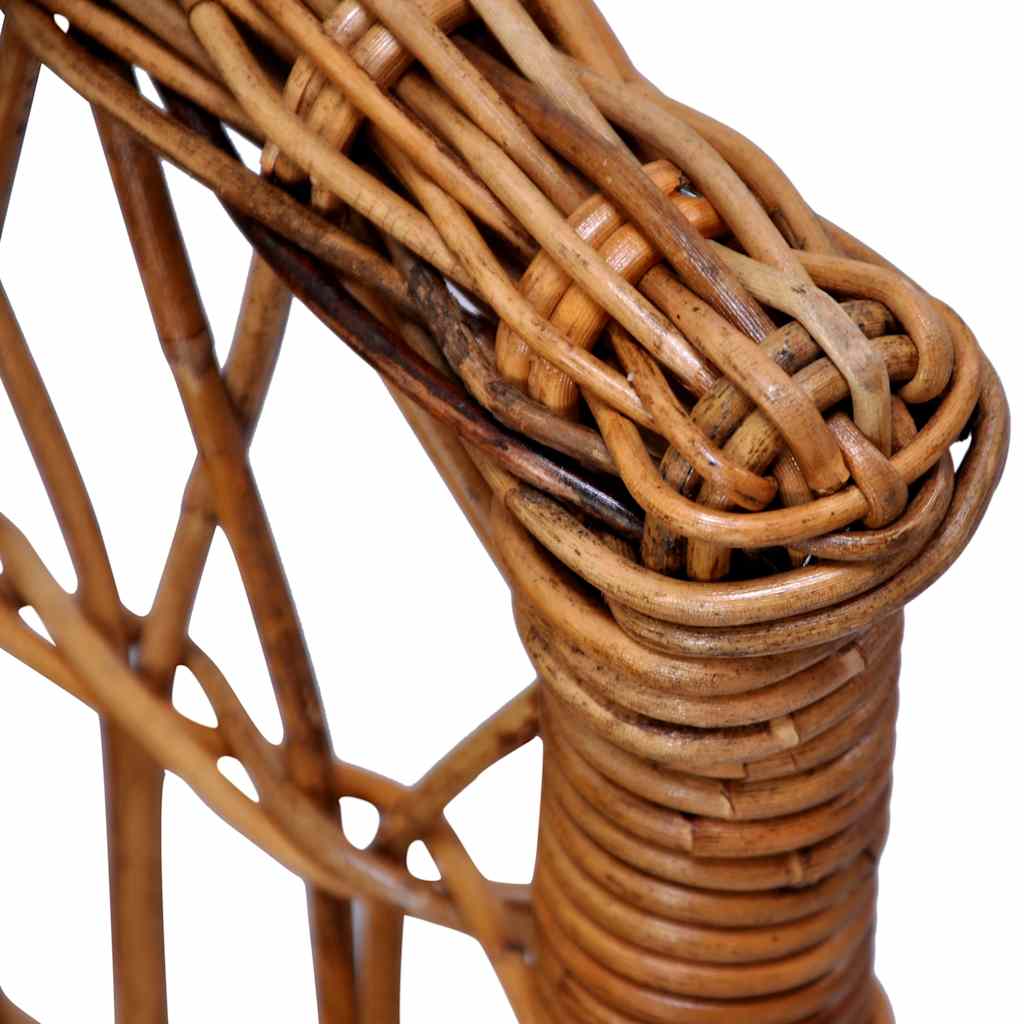 vidaXL Gartenstühle 2 Stk. Natürliches Rattan Braun