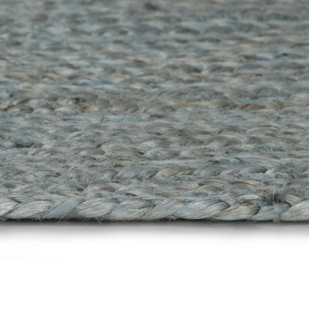 vidaXL Tapis fait à la main Jute Rond 150 cm Vert olive