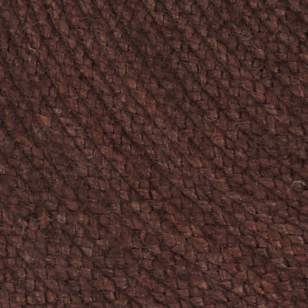 vidaXL Tapis fait à la main Jute Rond 90 cm Marron