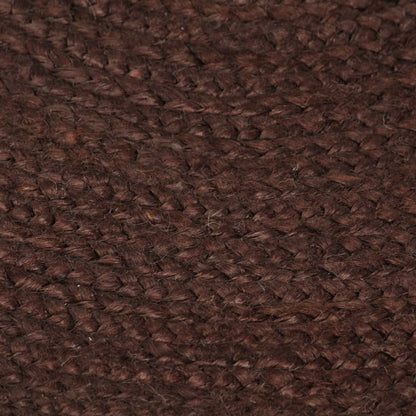 vidaXL Tapis fait à la main Jute Rond 90 cm Marron
