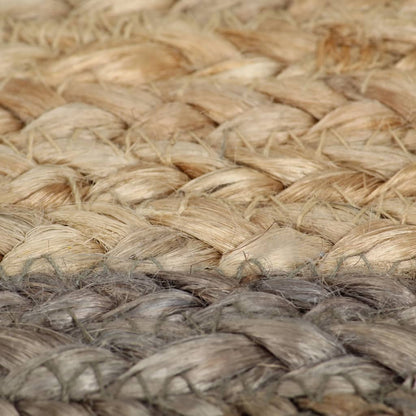 vidaXL Teppich Handgefertigt Jute mit Grauem Rand 120 cm