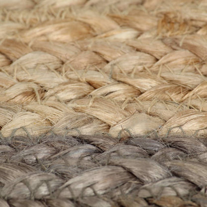 vidaXL Teppich Handgefertigt Jute mit Grauem Rand 150 cm