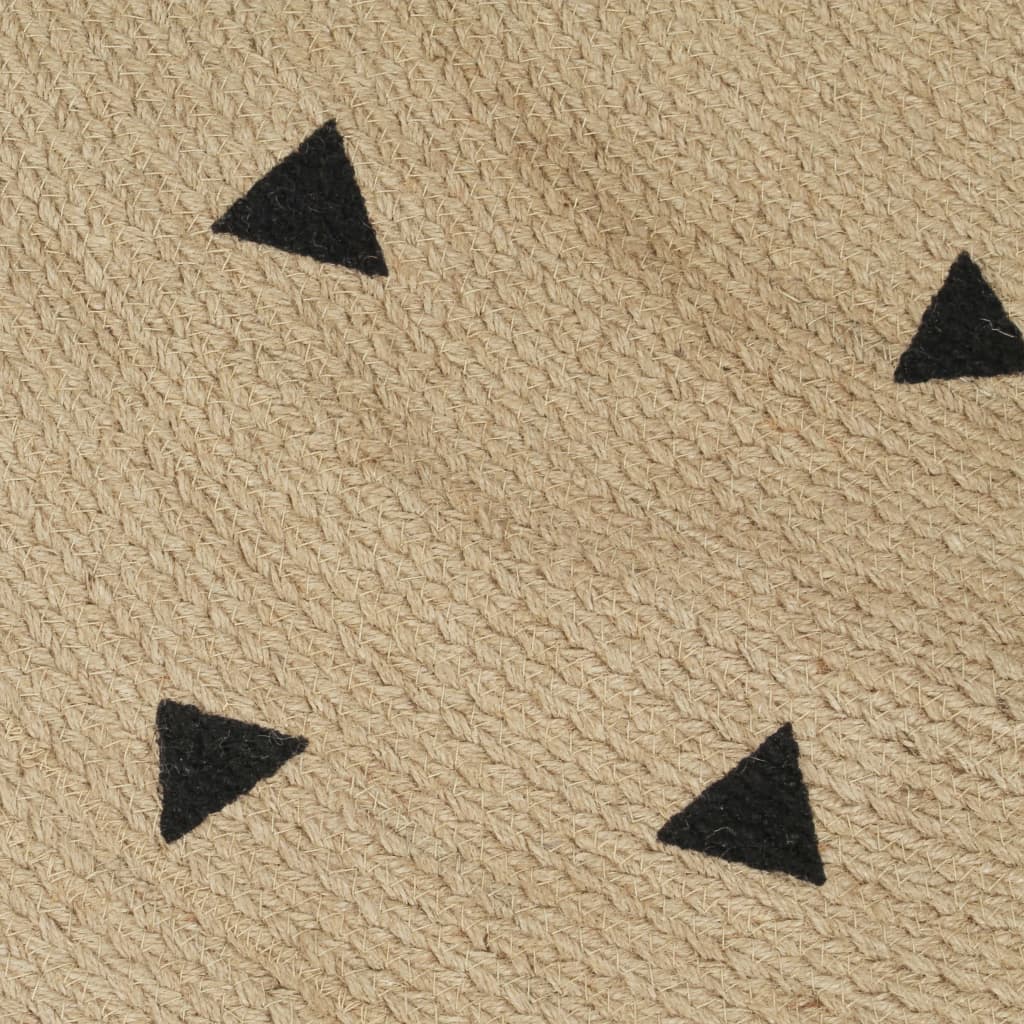 vidaXL Tapis fait main en jute à motif triangulaire 120 cm