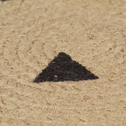 vidaXL Tapis fait main en jute à motif triangulaire 120 cm