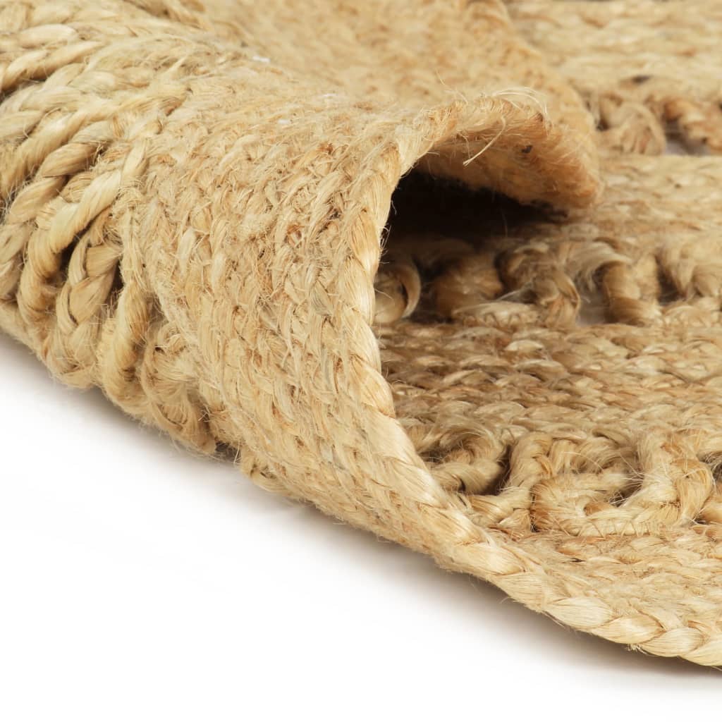 vidaXL Tapis tressé à la main en jute 90 cm