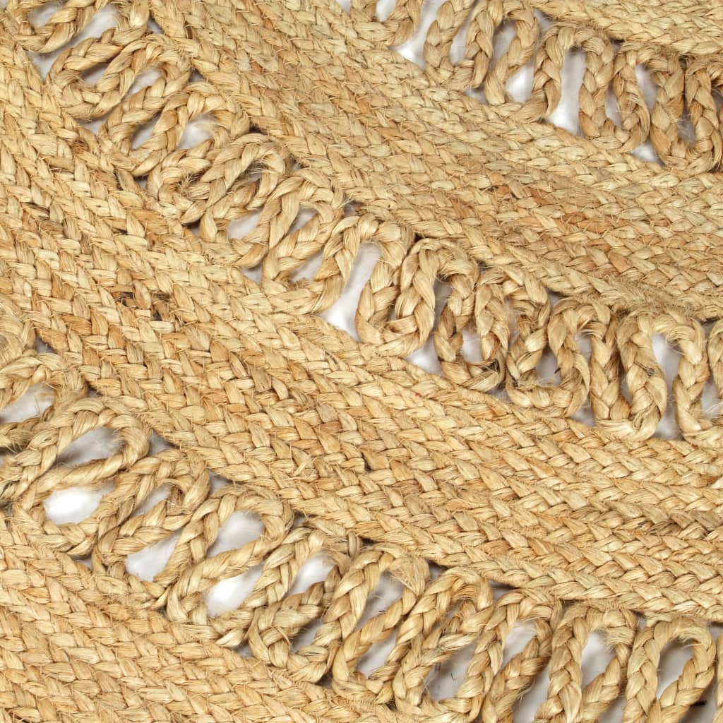 vidaXL Tapis tressé à la main en jute 90 cm