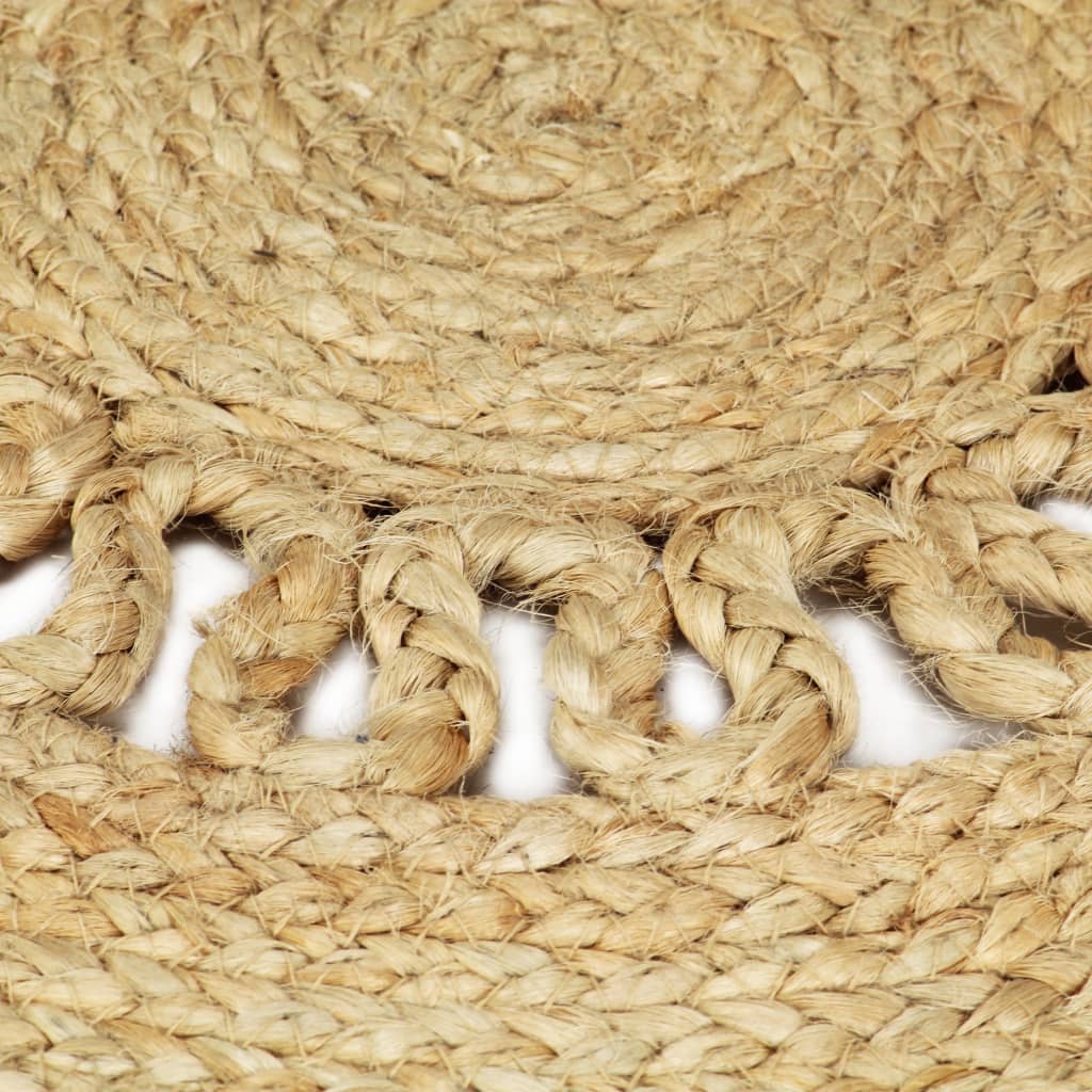 vidaXL Tapis tressé à la main en jute 90 cm