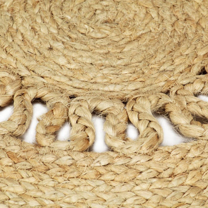 vidaXL Tapis tressé à la main en jute 90 cm