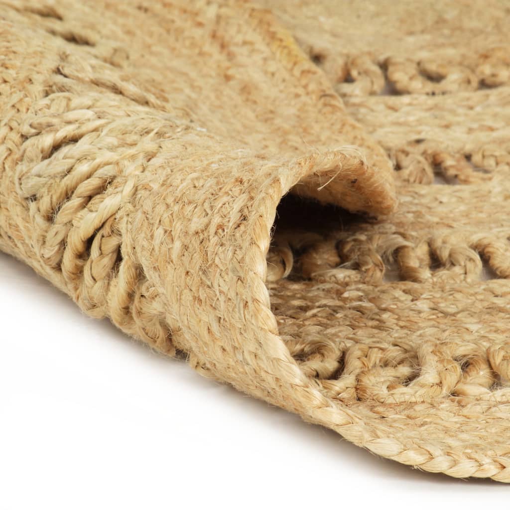 vidaXL Tapis tressé à la main en jute 120 cm