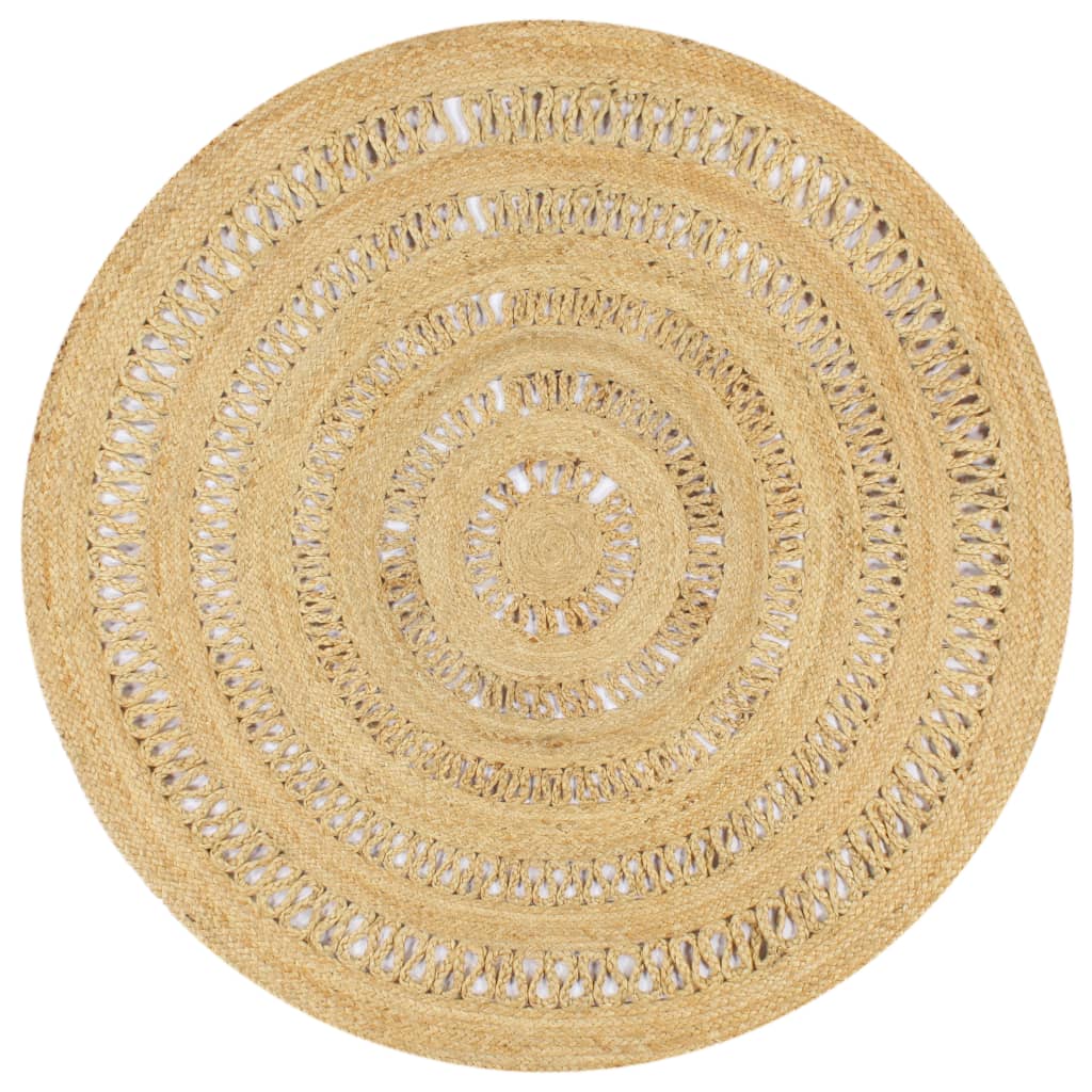 vidaXL Teppich Handgefertigt Geflochten Jute 150 cm