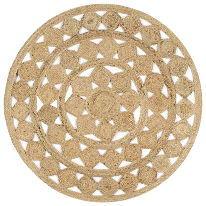 vidaXL Tapis tressé à la main en jute 120 cm