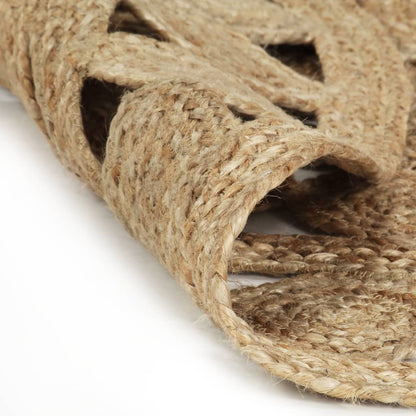 vidaXL Tapis tressé à la main en jute 120 cm