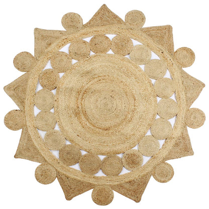 vidaXL Tapis tressé à la main en jute 90 cm