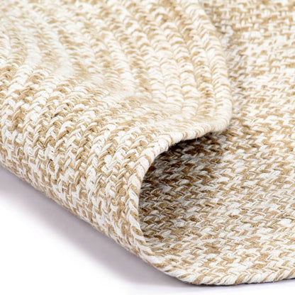 vidaXL Tapis fait à la main Jute Blanc et Naturel 150 cm