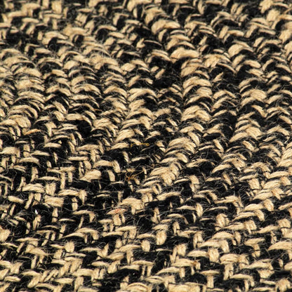 vidaXL Tapis fait à la main Jute Noir et naturel 150 cm