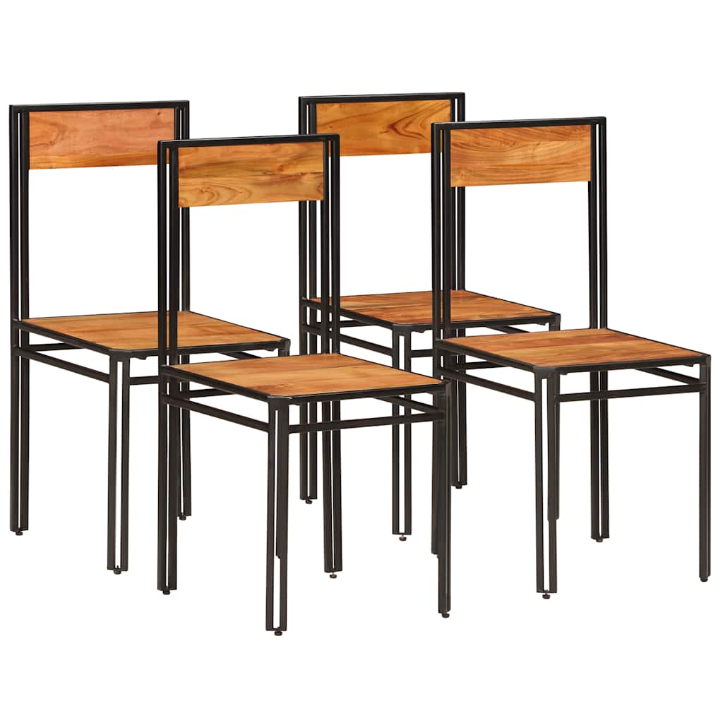 vidaXL Chaises de salle à manger 4 pcs Bois d'acacia massif