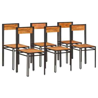 vidaXL Chaises de salle à manger 6 pcs. Bois d'acacia massif
