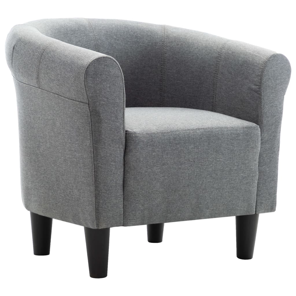 vidaXL Sessel Hellgrau Stoff