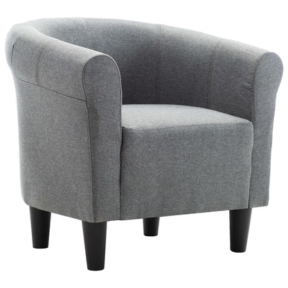 vidaXL Sessel Hellgrau Stoff