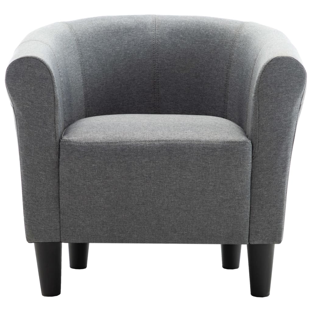 vidaXL Sessel Hellgrau Stoff