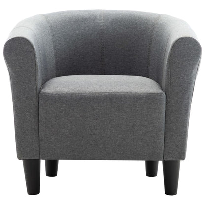 vidaXL Sessel Hellgrau Stoff