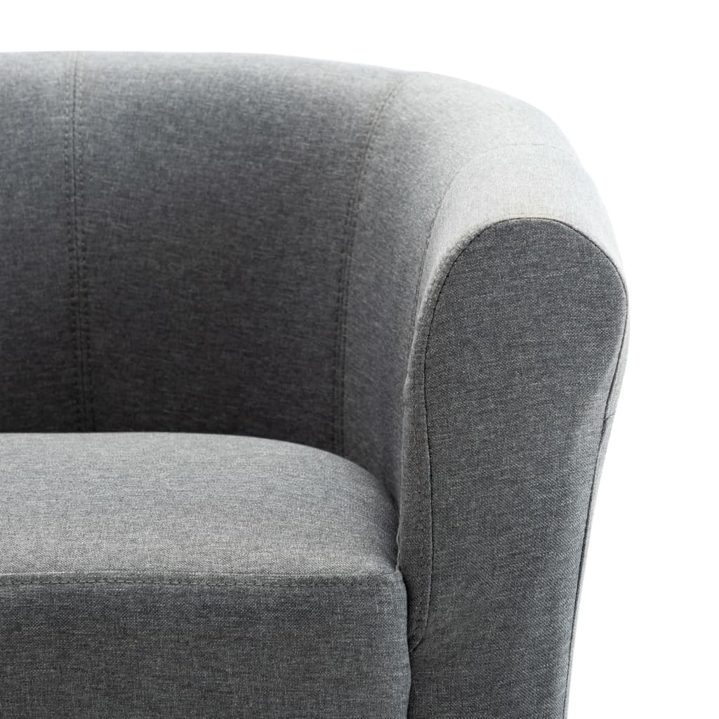 vidaXL Sessel Hellgrau Stoff
