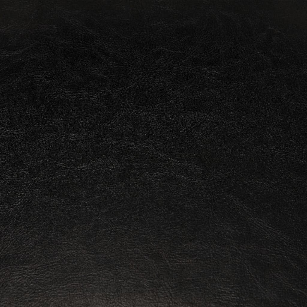 vidaXL Sessel mit Fußhocker Schwarz Kunstleder