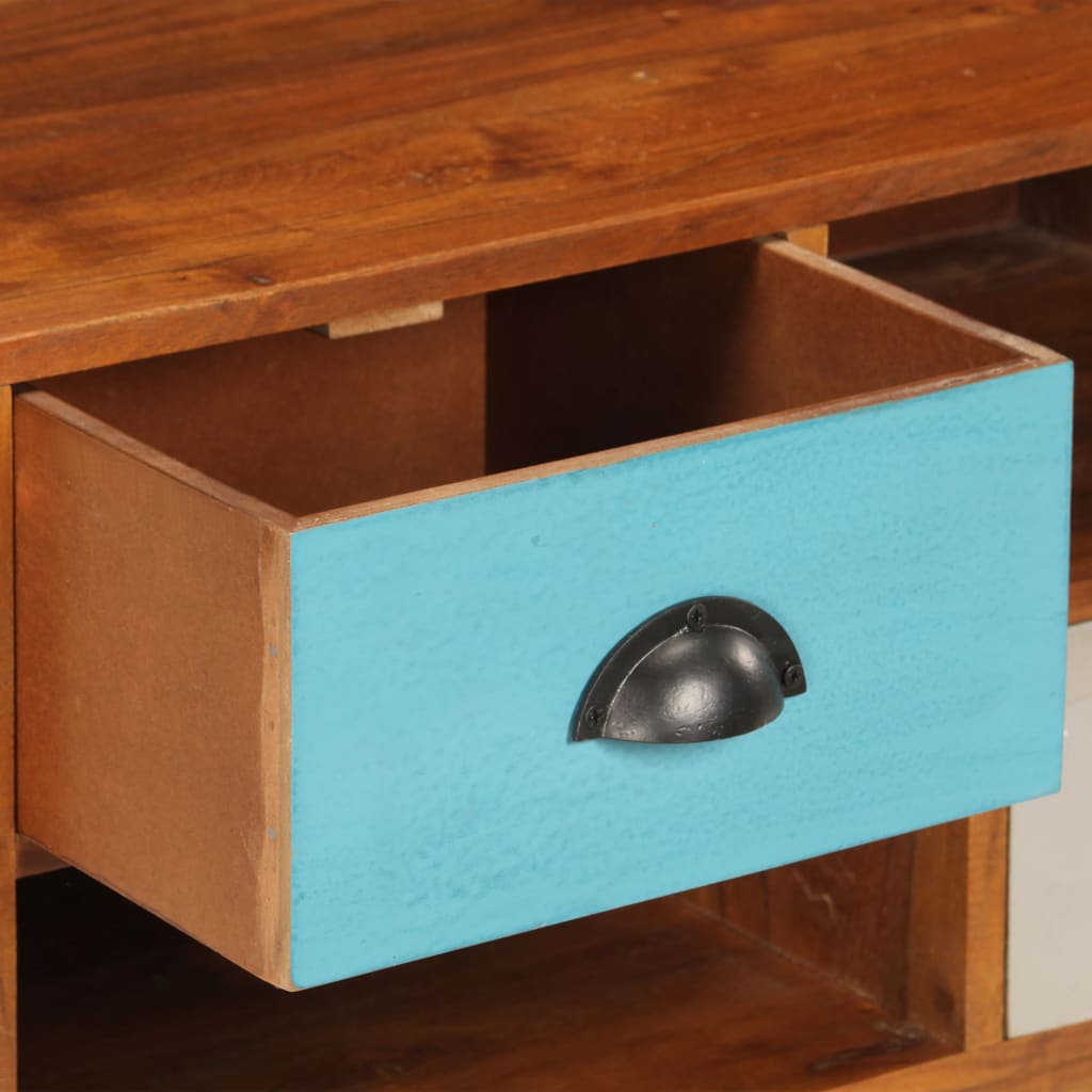 Meuble TV vidaXL avec 3 tiroirs 110x35x50 cm Bois d'acacia massif