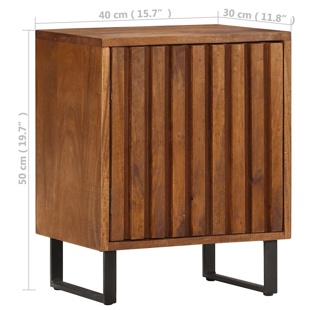 vidaXL Table de chevet 40x30x50 cm Bois de manguier massif