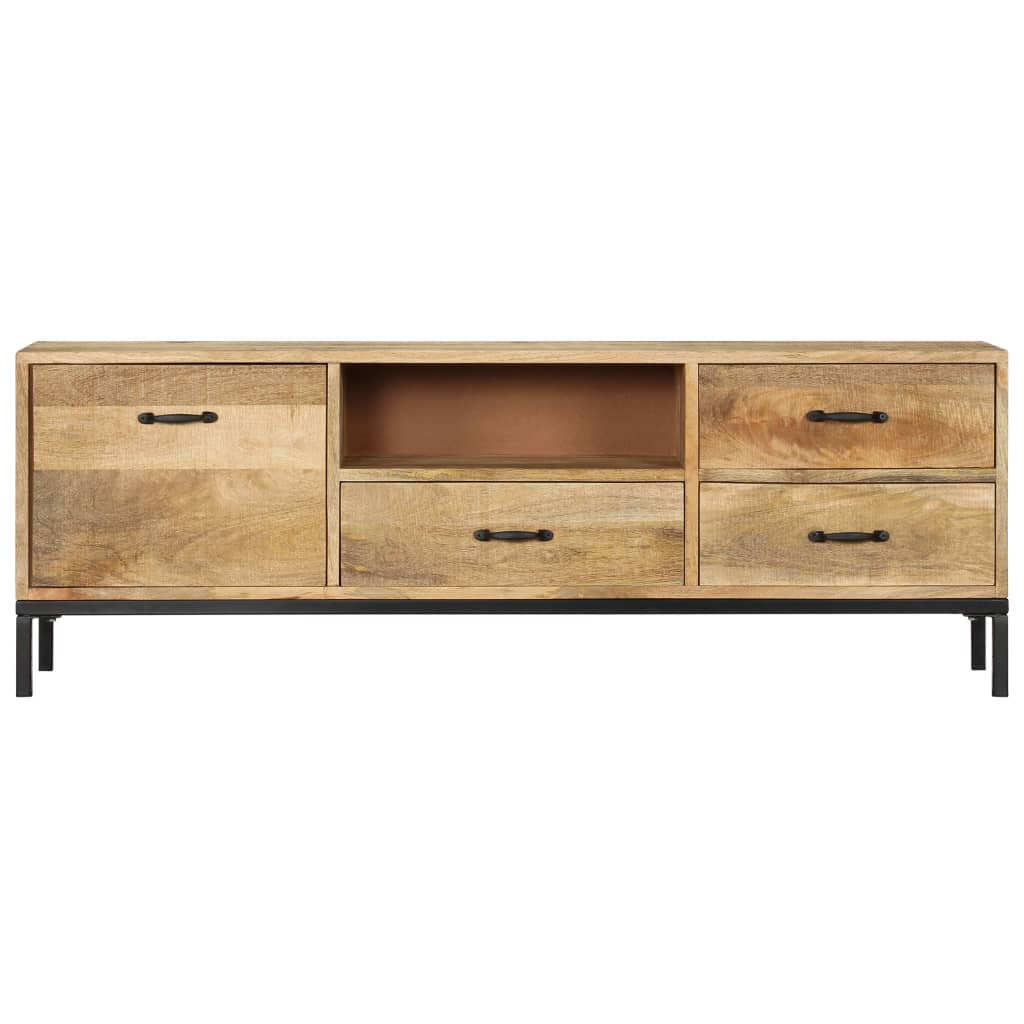 Meuble TV vidaXL 130x30x45 cm Bois de manguier massif