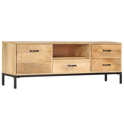 Meuble TV vidaXL 130x30x45 cm Bois de manguier massif