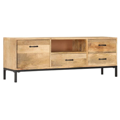 Meuble TV vidaXL 130x30x45 cm Bois de manguier massif