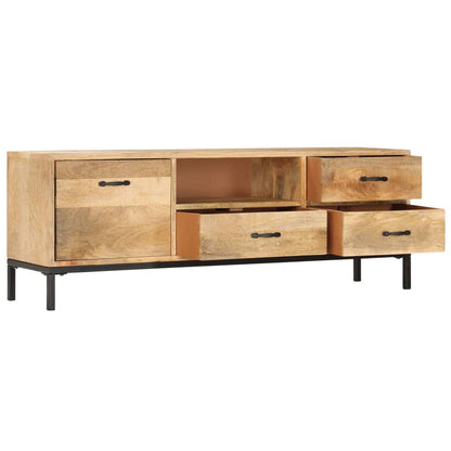 Meuble TV vidaXL 130x30x45 cm Bois de manguier massif